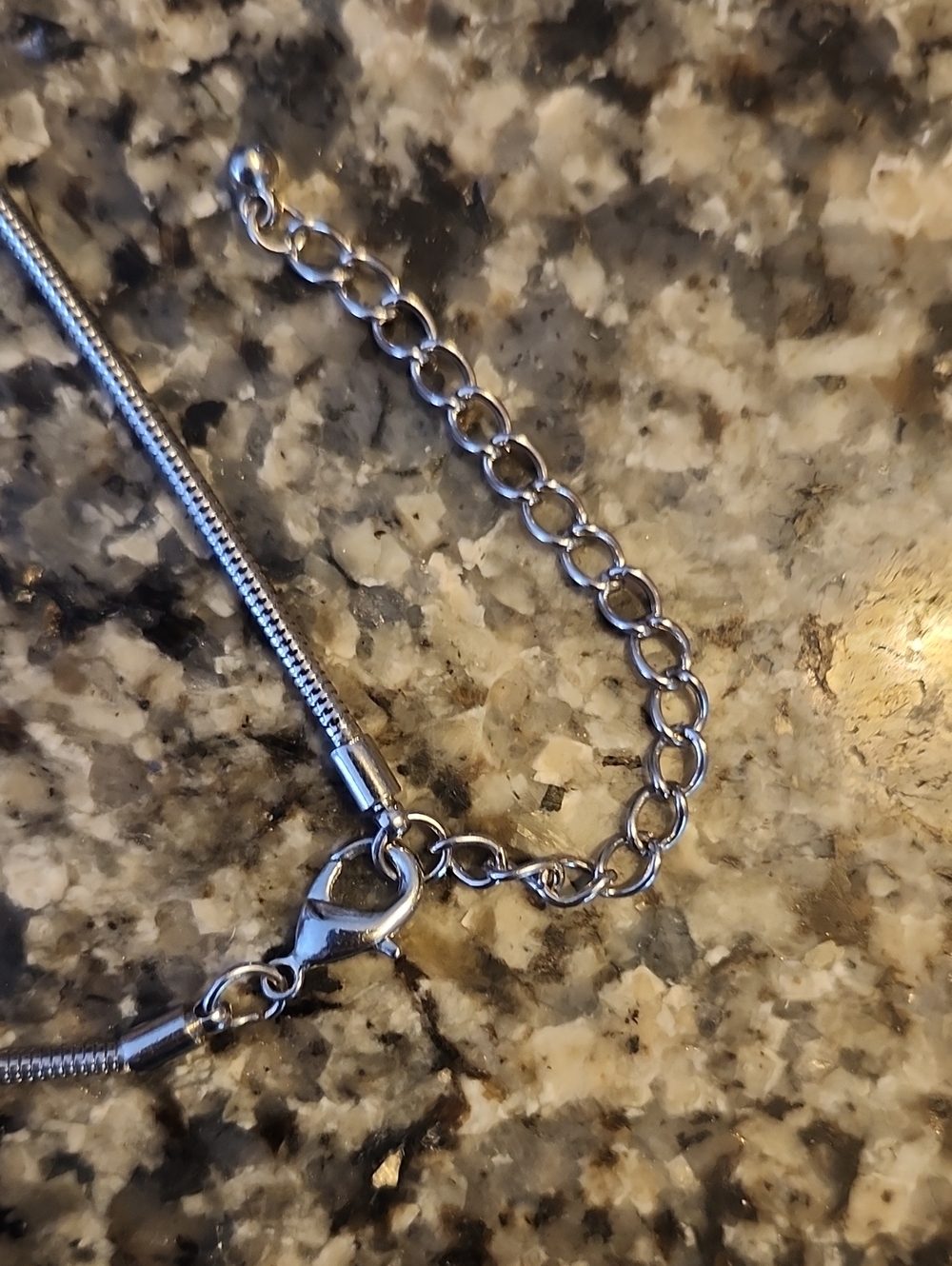 Layered Open Circle Link Necklace - Silver Tone - Picture 9 of 16